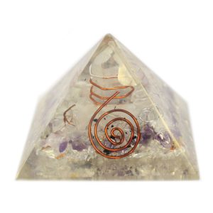 Orgonita Pirámide 55mm Gemchips y Cobre