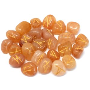 Juego de Runa de la India en bolsas - Aventurina Amarilla